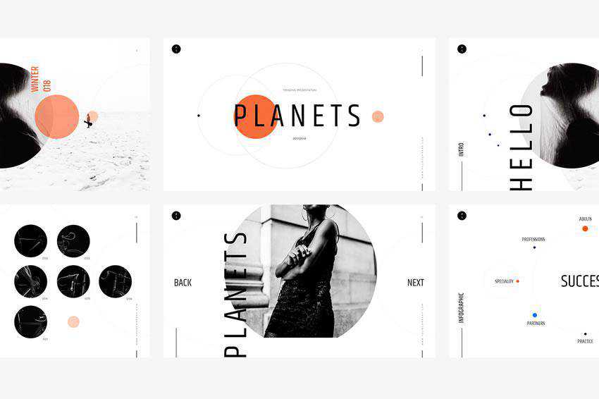 Planets - free keynote presentation template