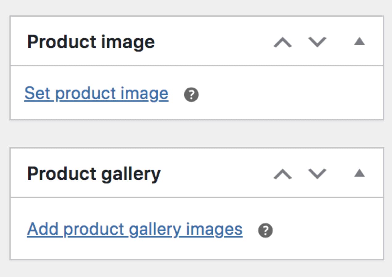 image options for a product