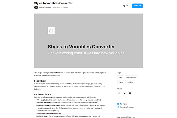 Styles to Variables Converter