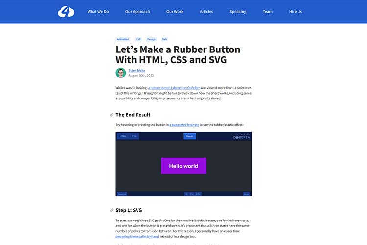 Let's Make a Rubber Button With HTML, CSS and SVG