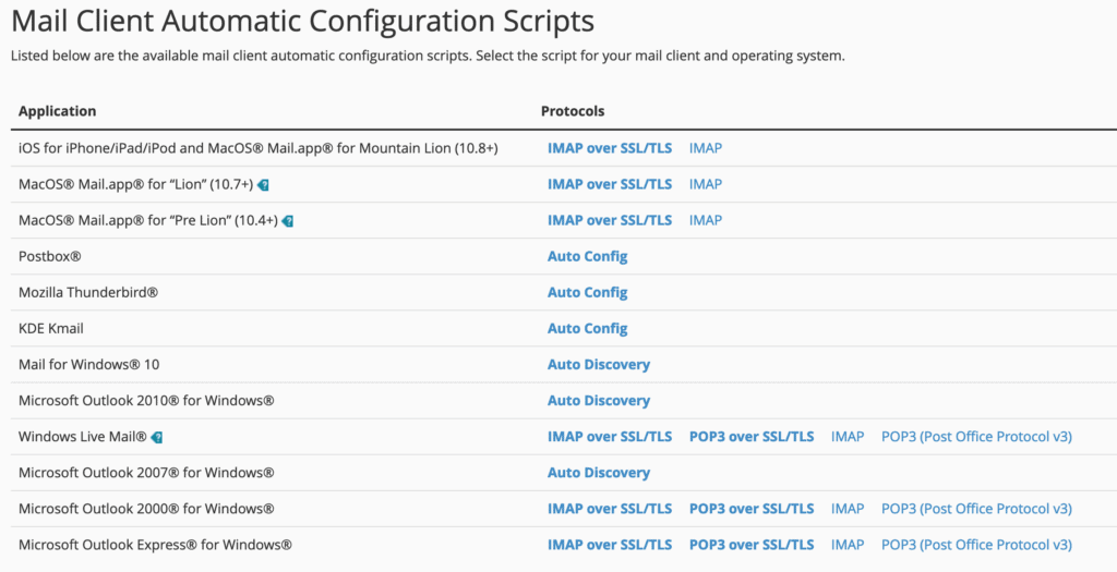 Email Configuration Scripts | BigCloudy