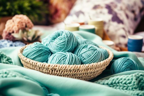 Photo of yarn in a basket