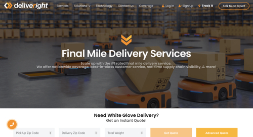 Home page of Deliveright