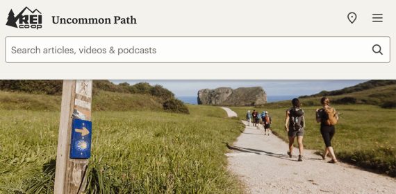 Photo of hikers on the Camino de Santiago from the REI blog
