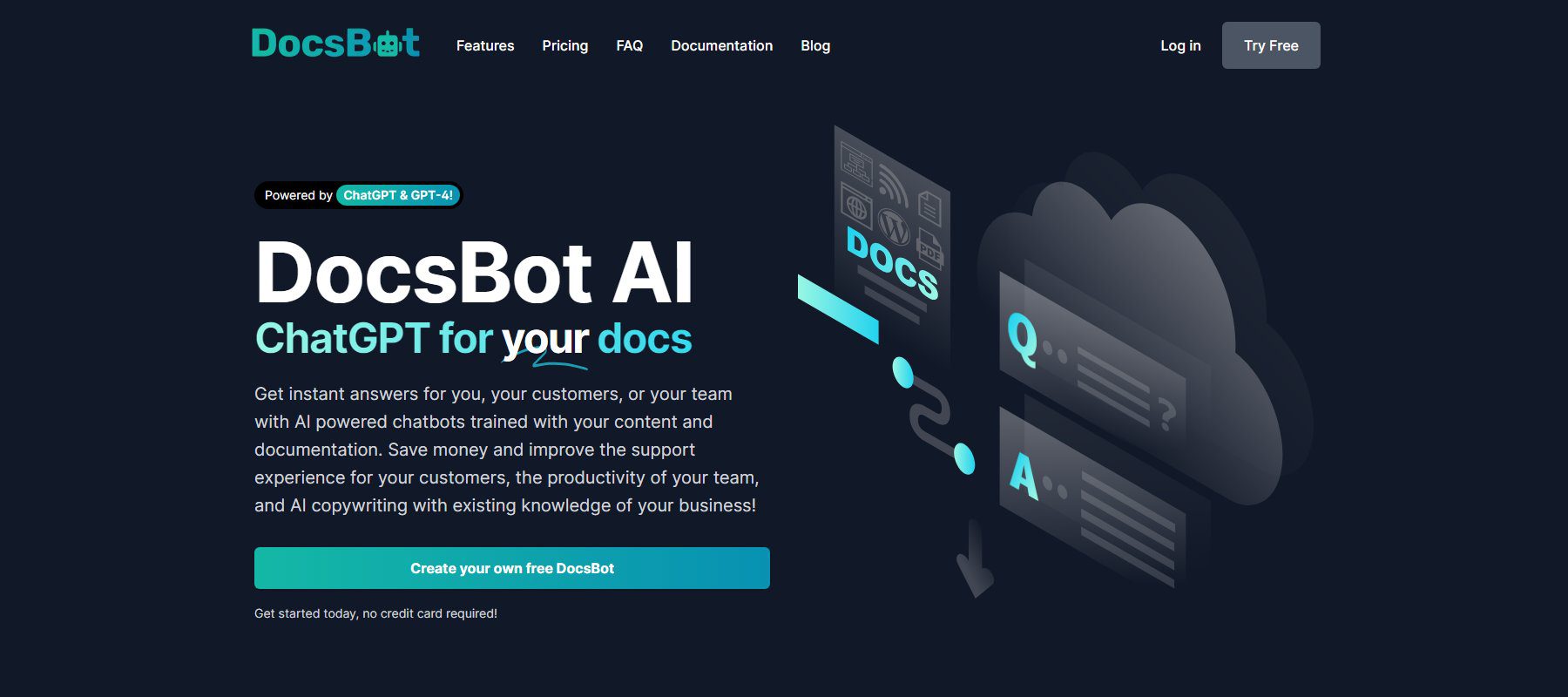 Docsbot AI Chatbot - Homepage
