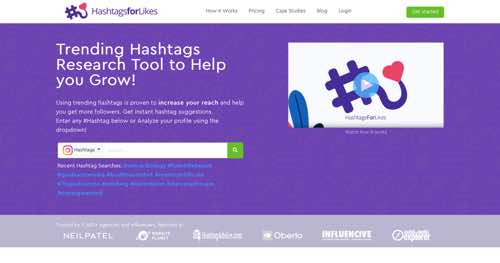 Home page of HashtagsForLikes