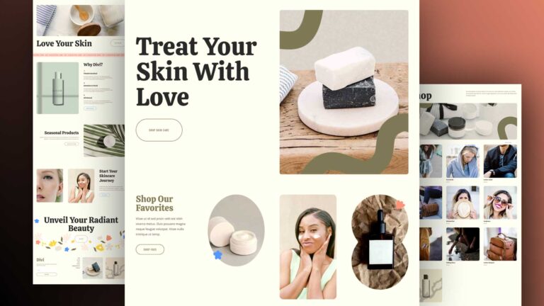 Get a Free Skin Care Layout Pack For Divi