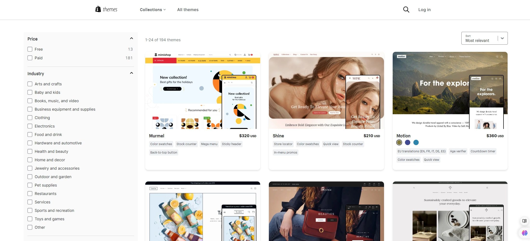 shopify themes