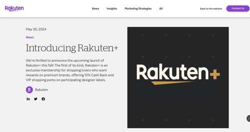 Home page of Rakuten+