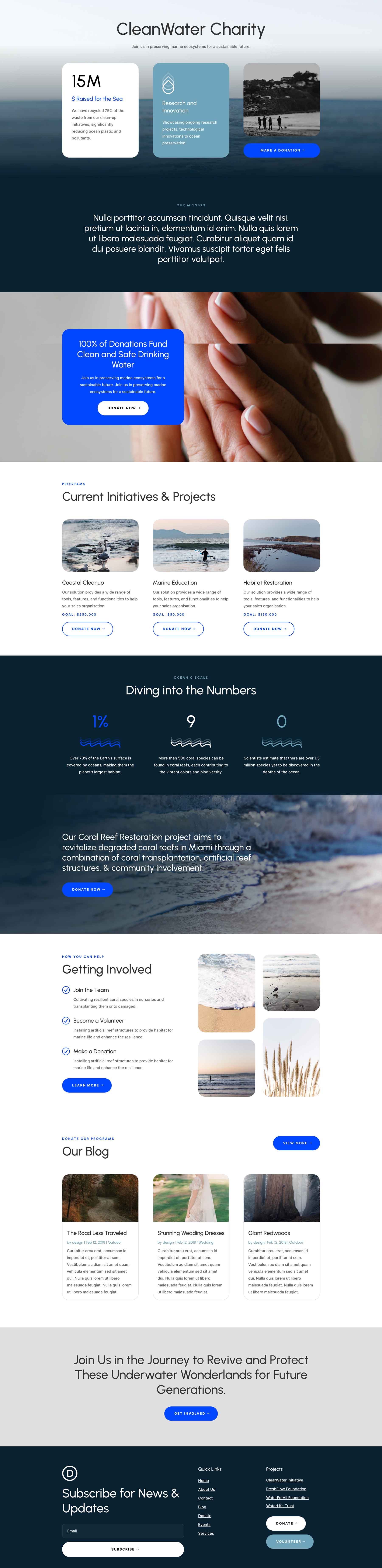 Water Non Profit layout pack