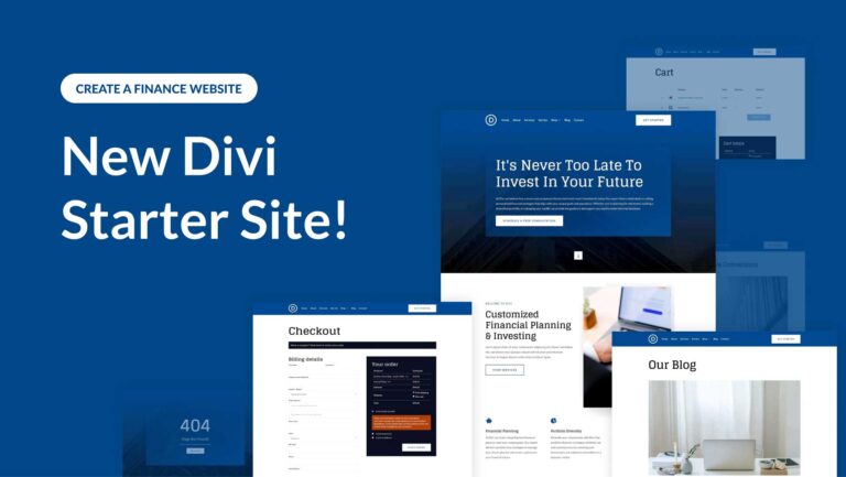 New Divi Starter Site for Finance (Quick Install)