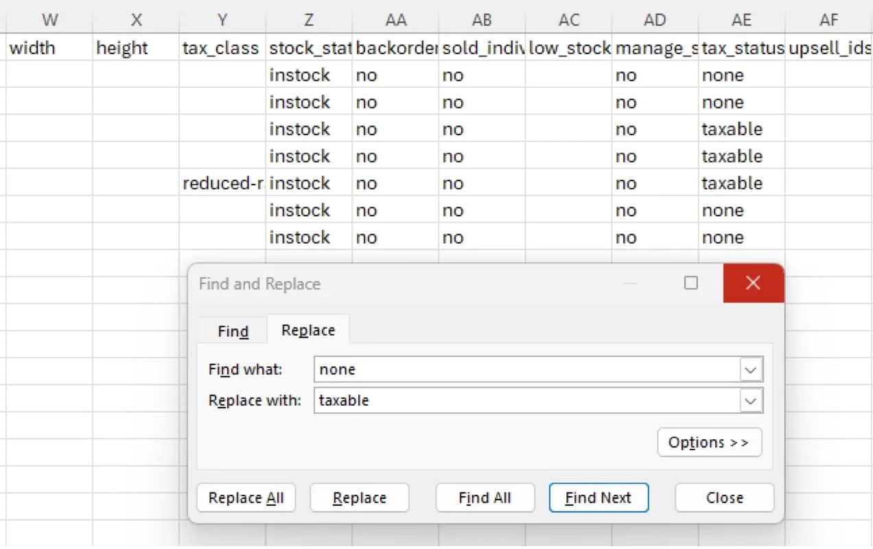 replacing the word none with taxable