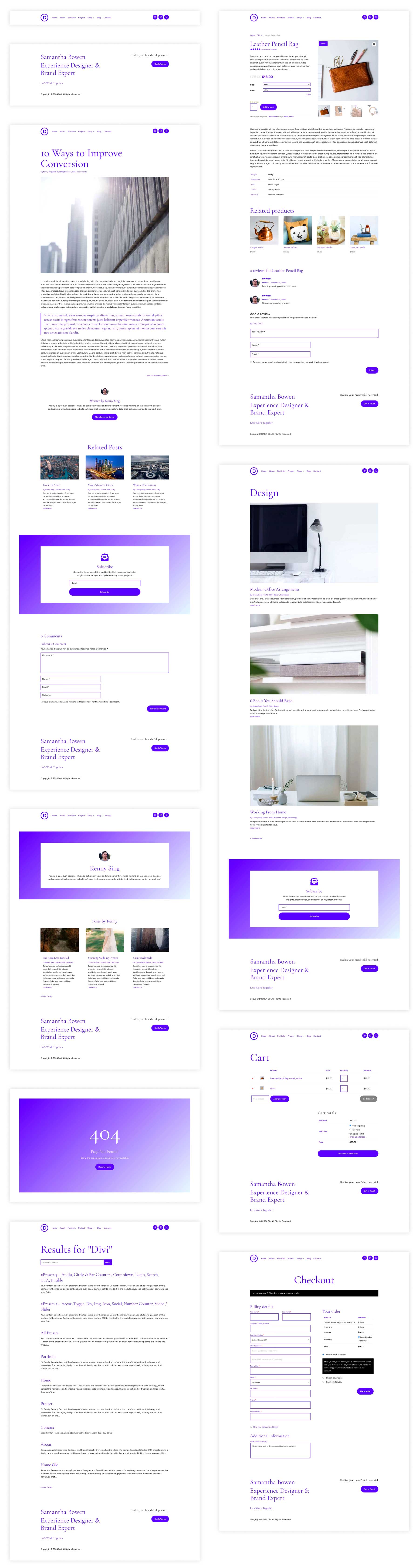 creative director starter site for Divi