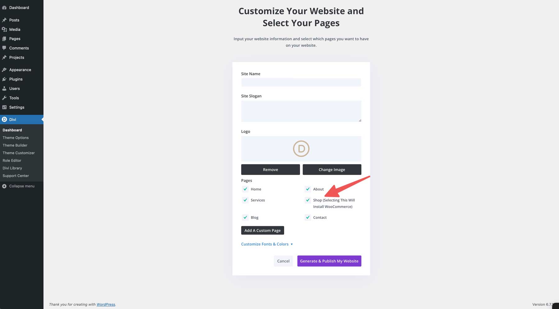 Attorney starter site for Divi