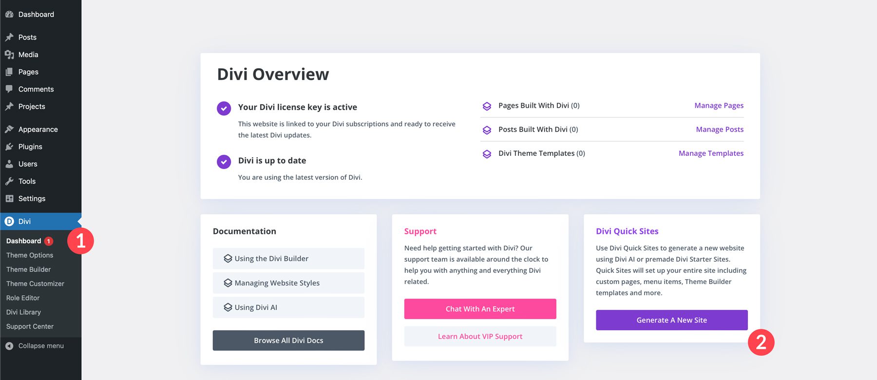 Attorney starter site for Divi