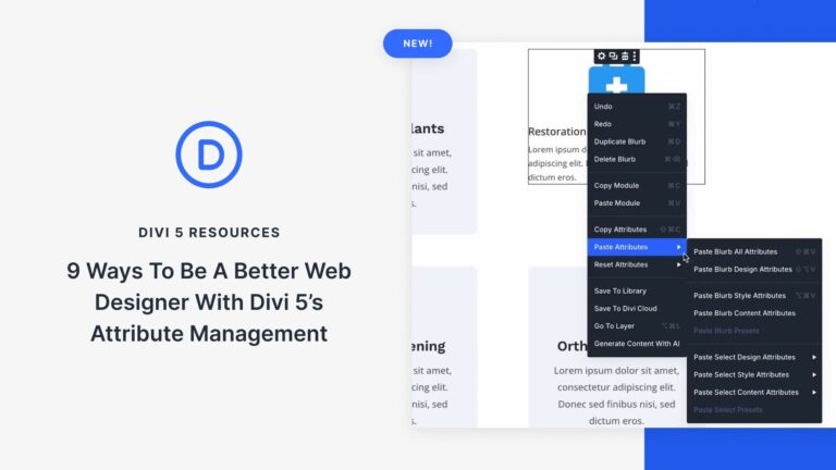 9 Ways To Be A Better Web Designer With Divi 5's Attribute Management