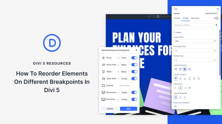 How To Reorder Elements On Different Breakpoints In Divi 5