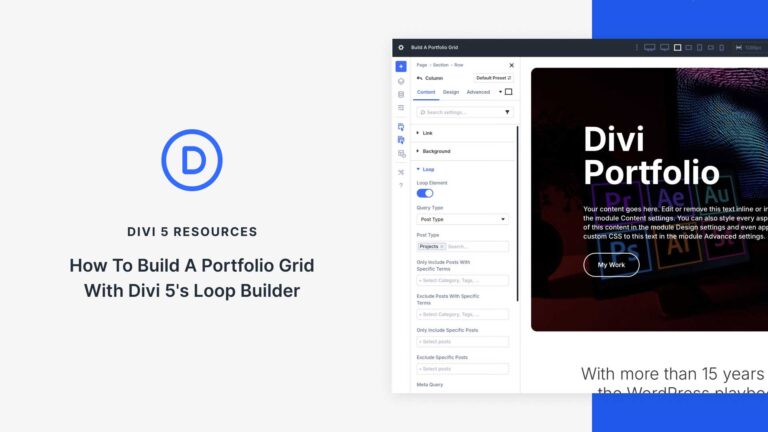 How To Build A Portfolio Grid With Divi 5's Loop Builder