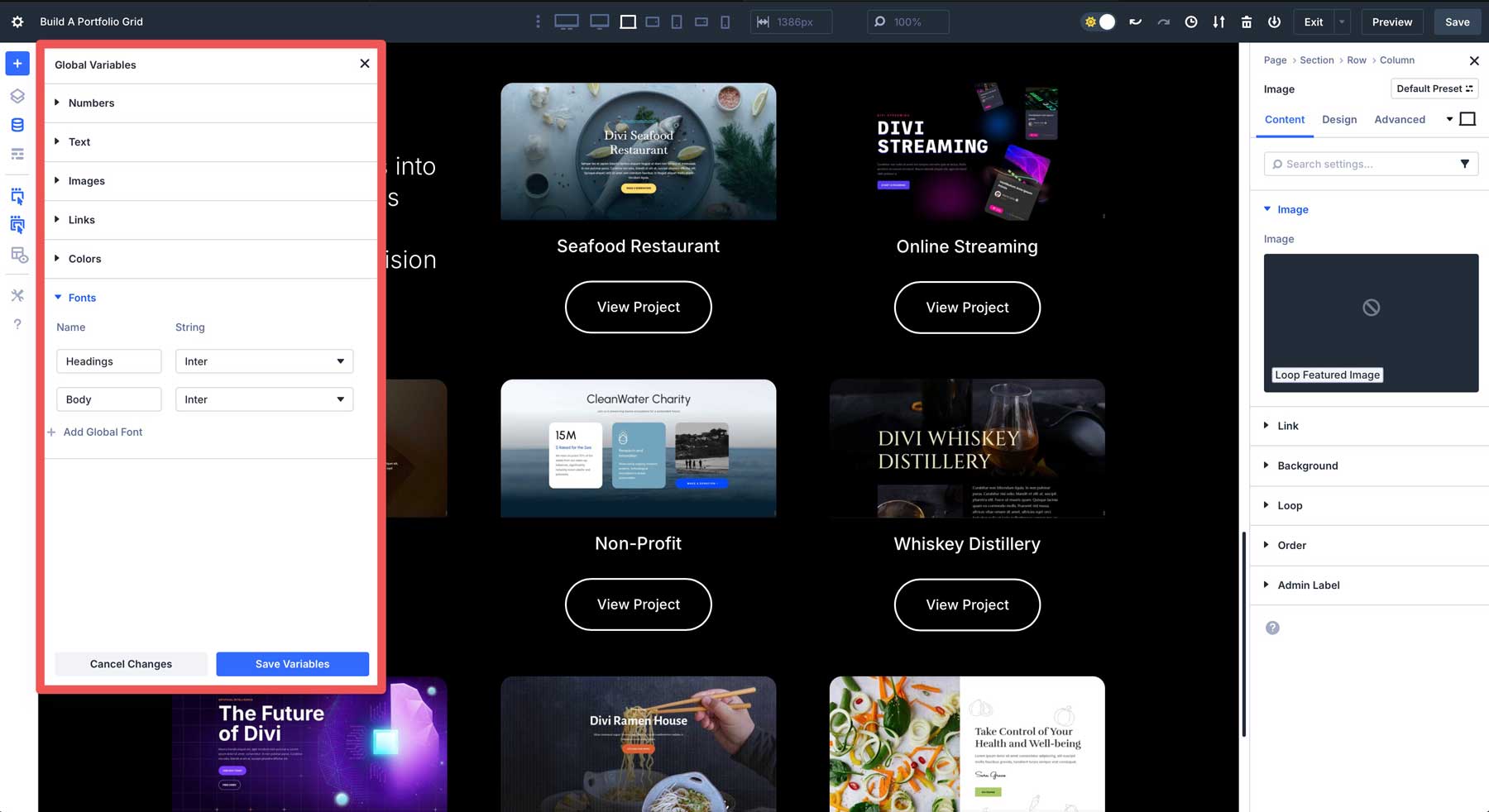 Design Variables in Divi 5