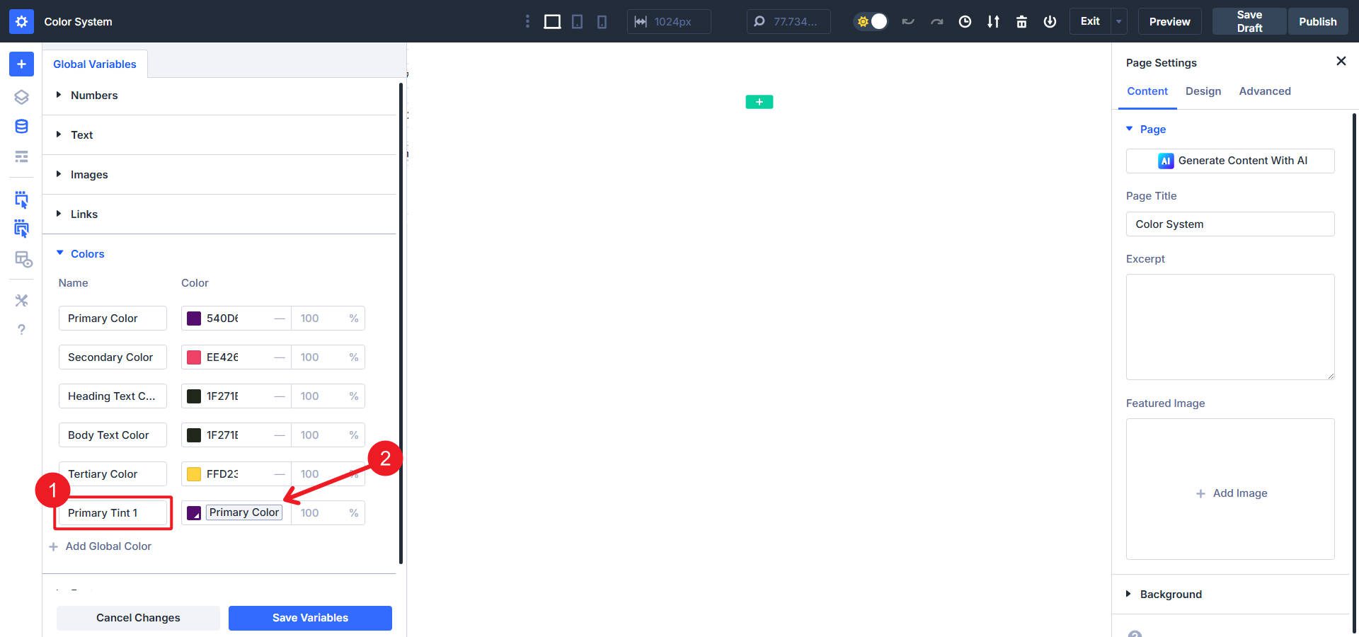 Create Color Variations - Step 1