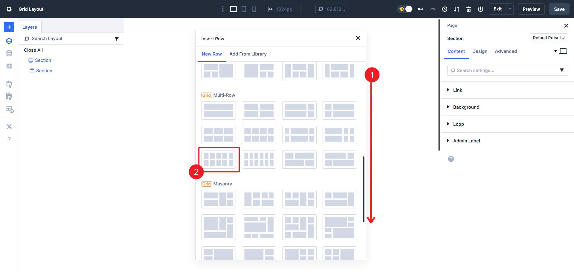 Create a Simple Grid Layout From the Layout Picker