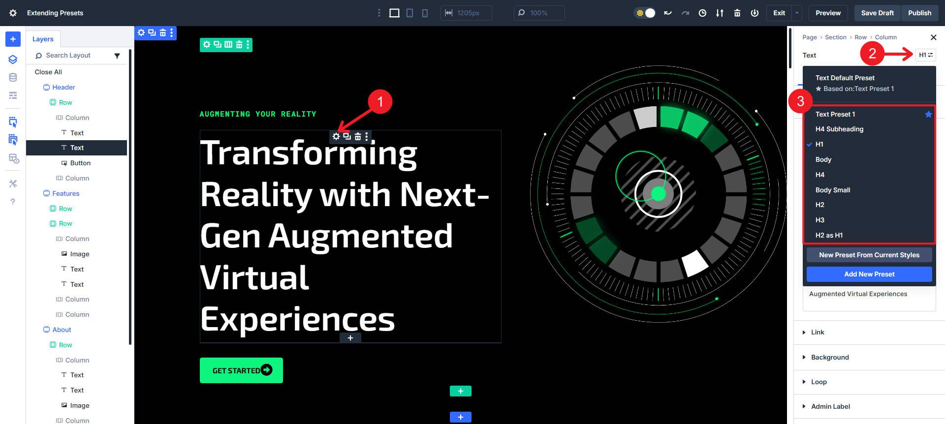 What and Where is an Element Preset in Divi